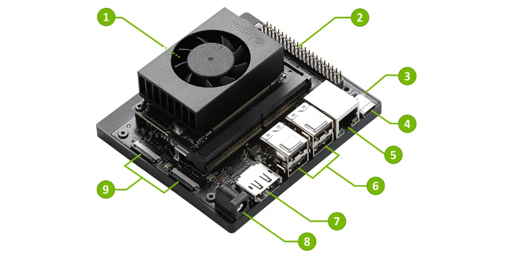 NVIDIA Jetson Orin Nano development board setup for flashing and edge AI development