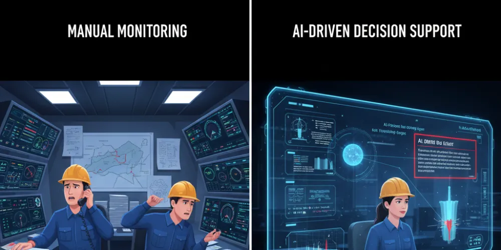 AI-driven drilling NPT prevention system monitoring operations in real time