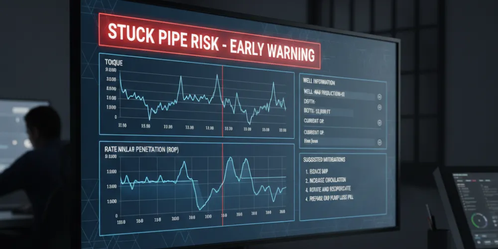 AI-driven drilling NPT prevention system monitoring operations in real time