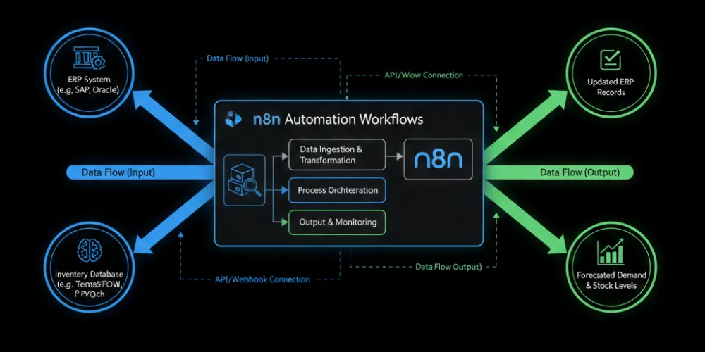 AI-driven inventory management system workflow using n8n