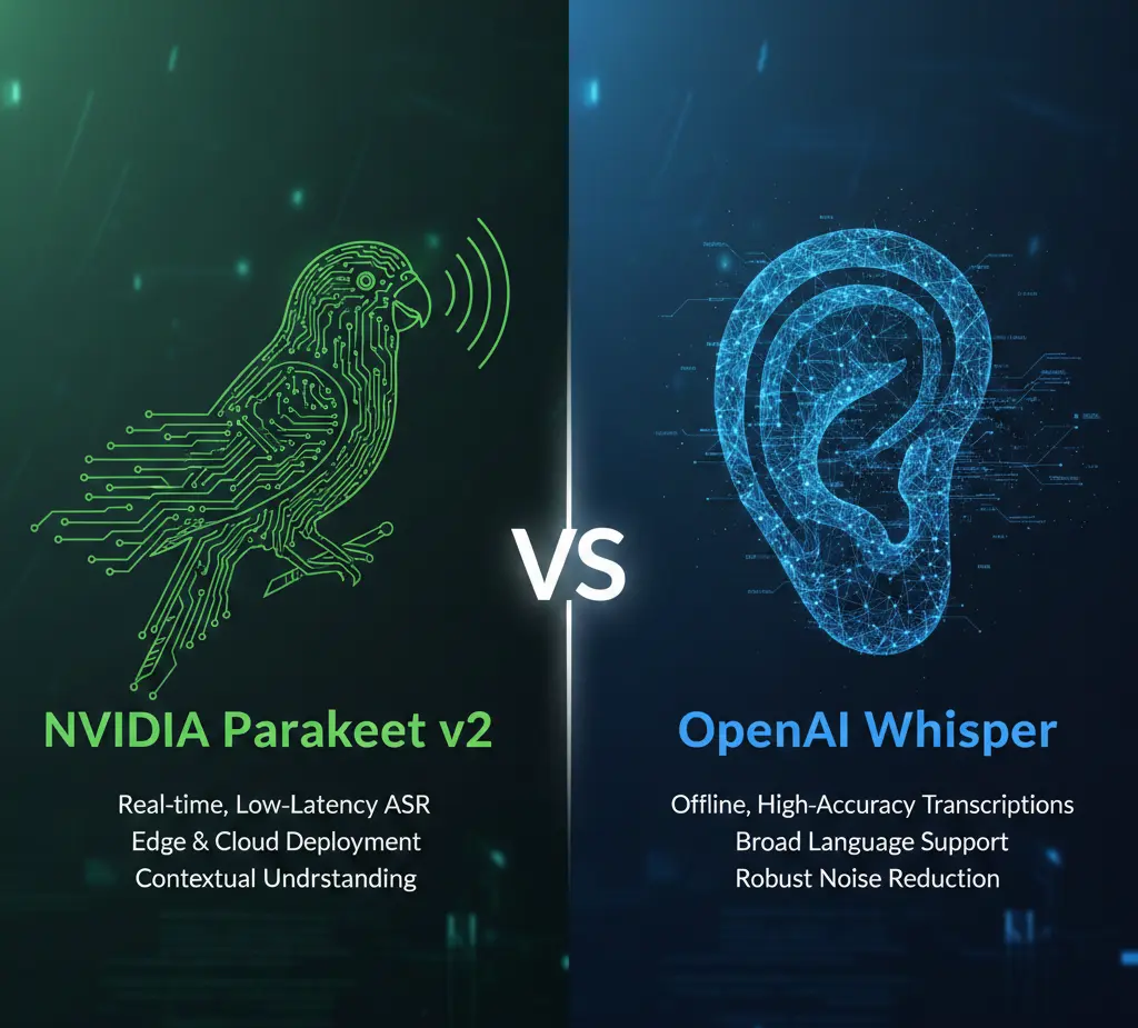 NVIDIA Parakeet v2 vs OpenAI Whisper ASR Model Comparison