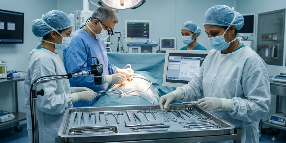 Automatic Surgical Instruments Detection and Tracking using AI