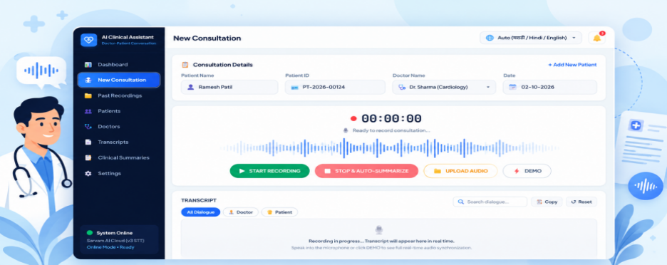 AI-powered doctor-patient conversation summary application